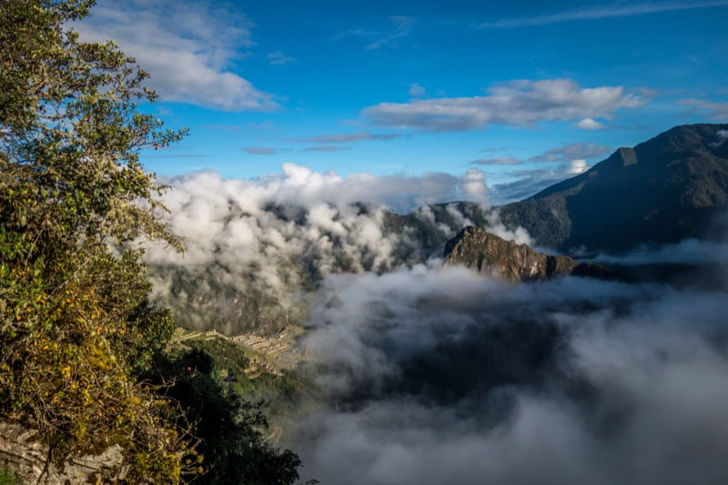 View From the Inti Punku Sun Gate at Machu Picchu