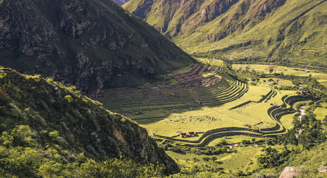 The Inca archaeological site of Llactapata.