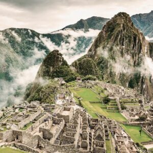 The ruins of Machu Picchu, the Lost City of the Incas.